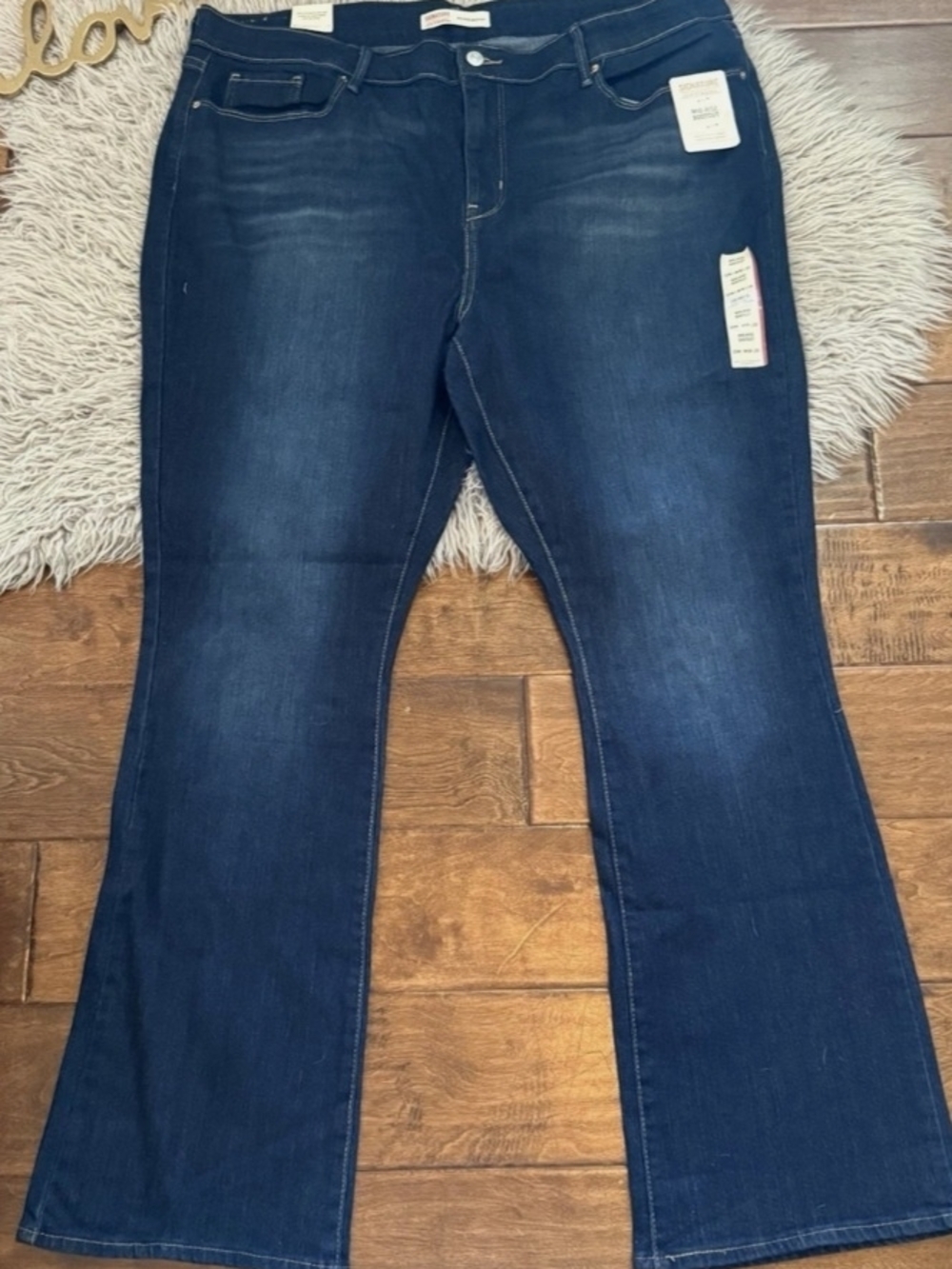 Signature by Levi Strauss Dark Blue Flare Jeans